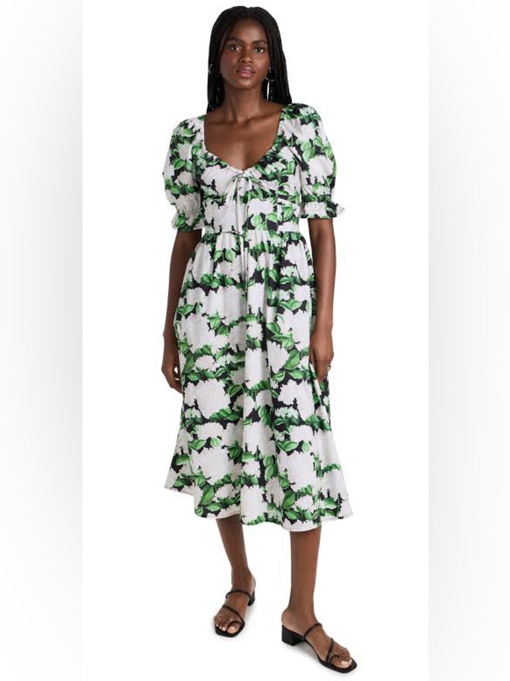 Hill House Home Ophelia Night Bloom Nap Dress Cotton Hydrangeas Floral size XS